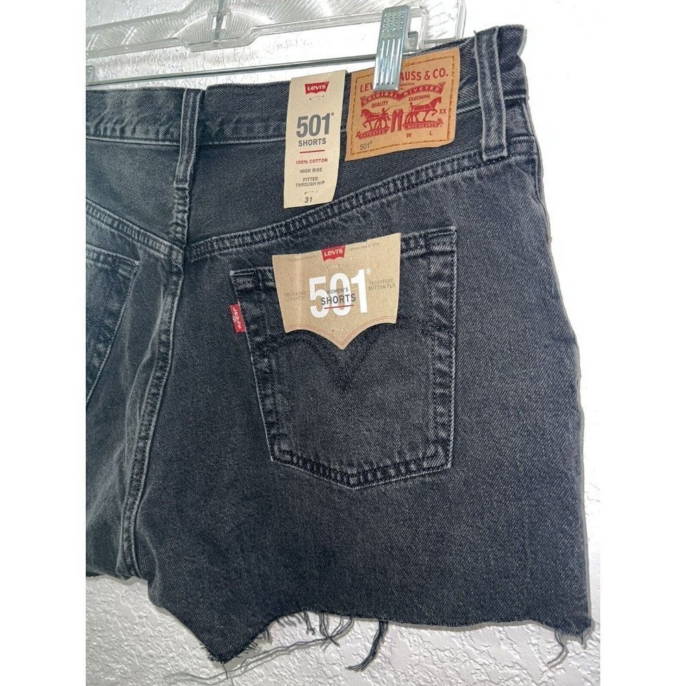 LEVI'S Womens 501 High-Rise Button Fly Cut-off Jean Shorts Size 31 NWTS New Q - Picture 8 of 12